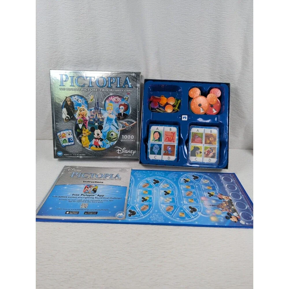 Pictopia Picture Trivia Disney Edition Board Game2-6 Players Age7+